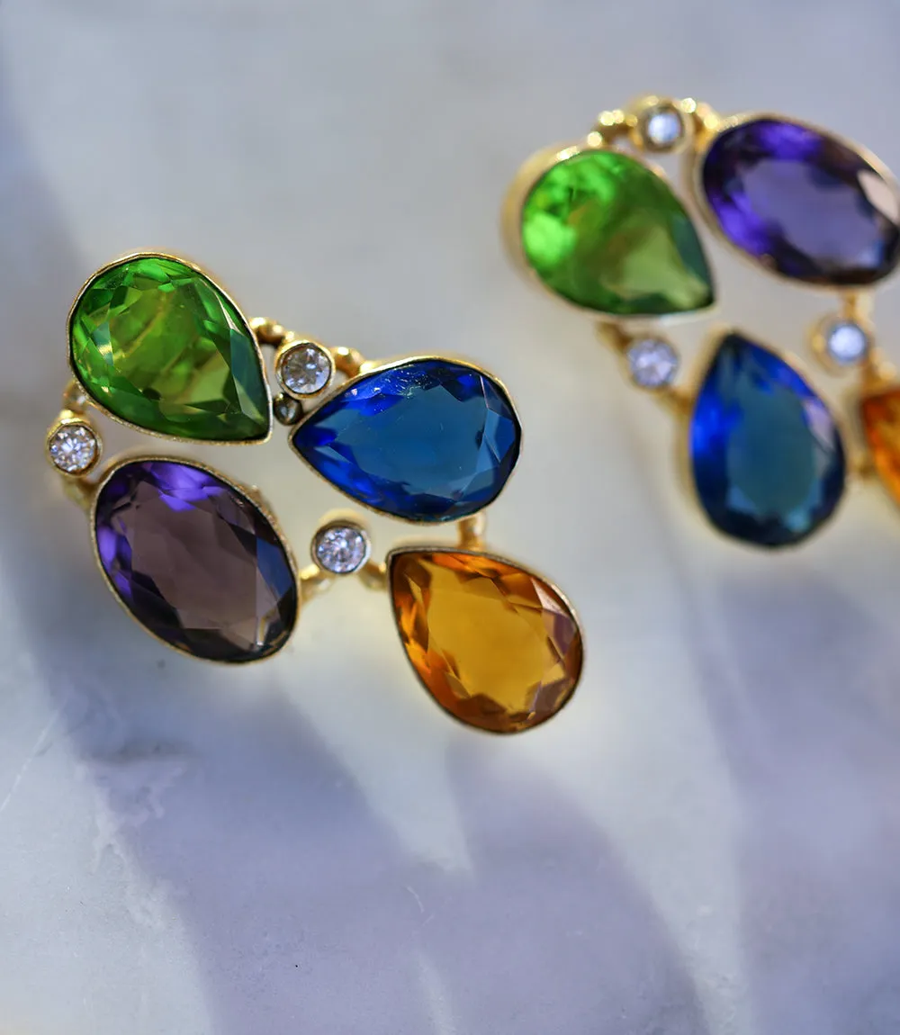 Organic Shape Gemstone Earrings sold by Karen Kane product image thumbnail 4