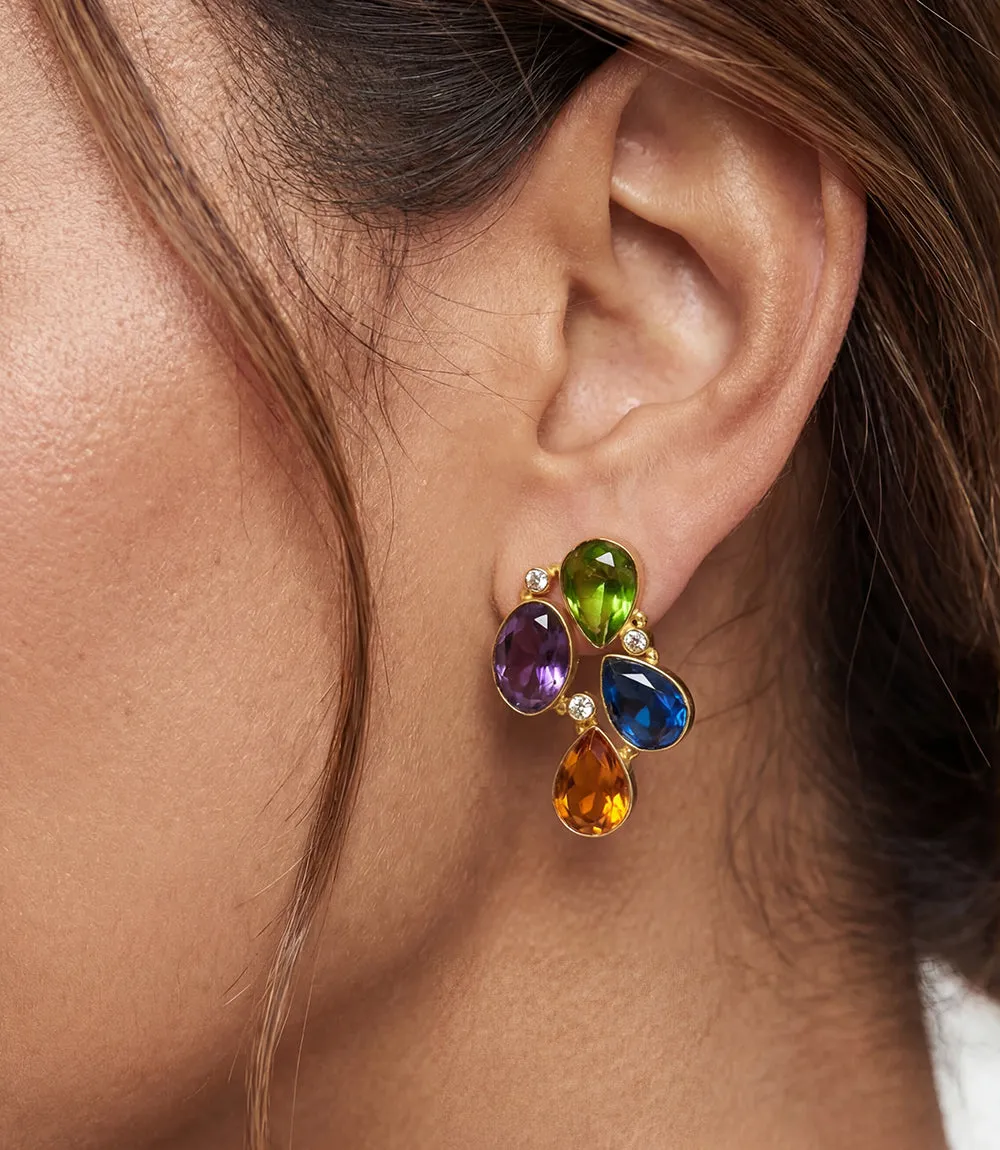 Organic Shape Gemstone Earrings sold by Karen Kane