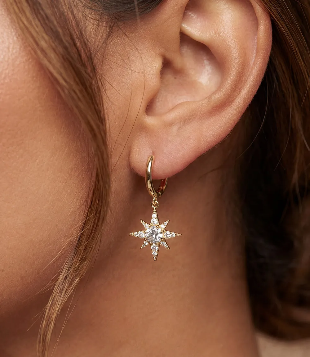 Crystal Starburst Huggie Earrings sold by Karen Kane product image thumbnail 2
