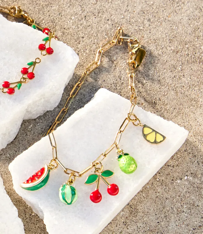 Fruit Charm Bracelet sold by Karen Kane