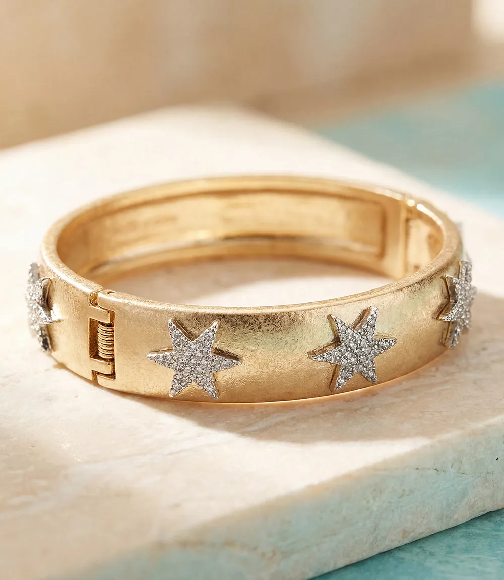 Crystal Starburst Bangle Bracelet sold by Karen Kane