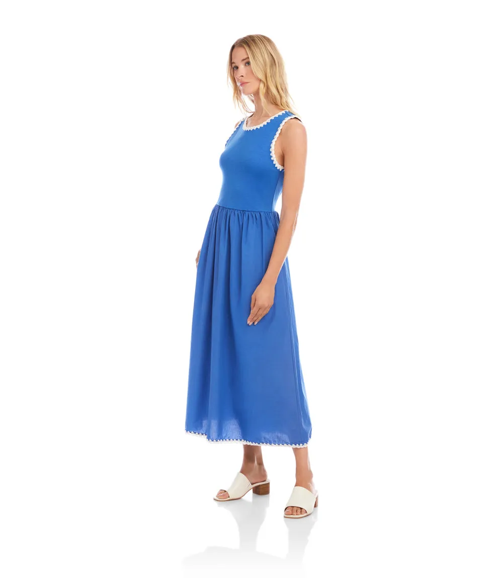 Sleeveless Edge Stitch Contrast Midi Dress sold by Karen Kane product image thumbnail 4