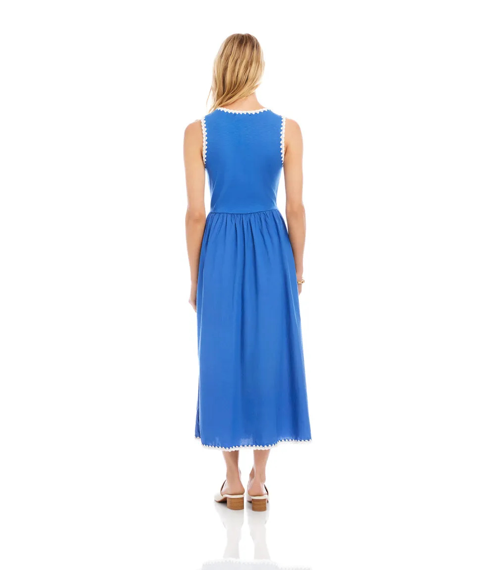Sleeveless Edge Stitch Contrast Midi Dress sold by Karen Kane product image thumbnail 5