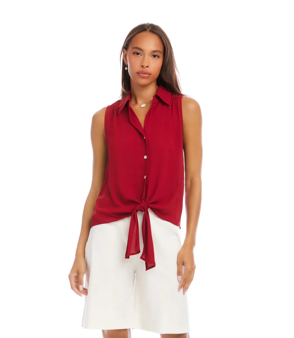 Sleeveless Tie-Front Top sold by Karen Kane product image thumbnail 3