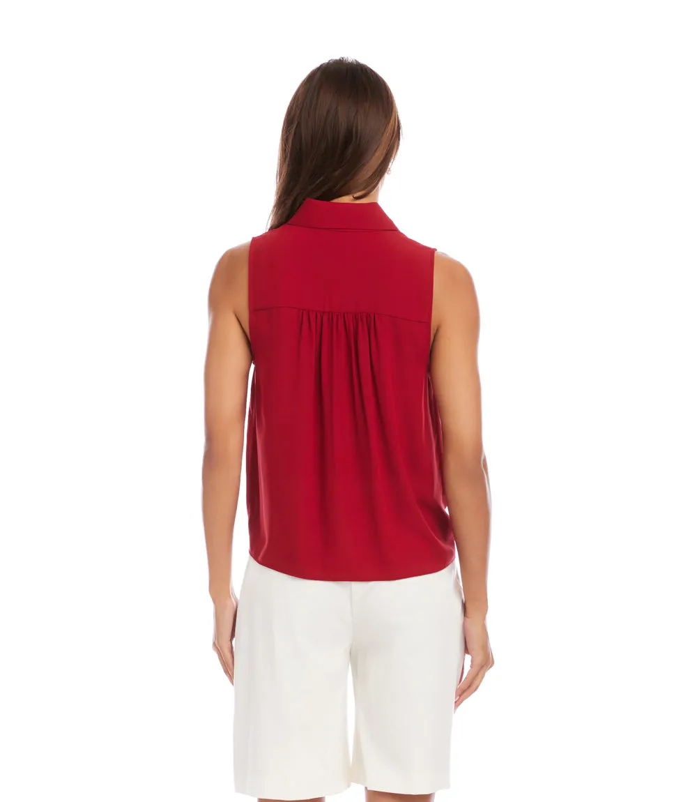 Sleeveless Tie-Front Top sold by Karen Kane product image thumbnail 5