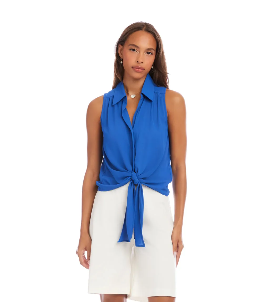 Sleeveless Tie-Front Top sold by Karen Kane product image thumbnail 4