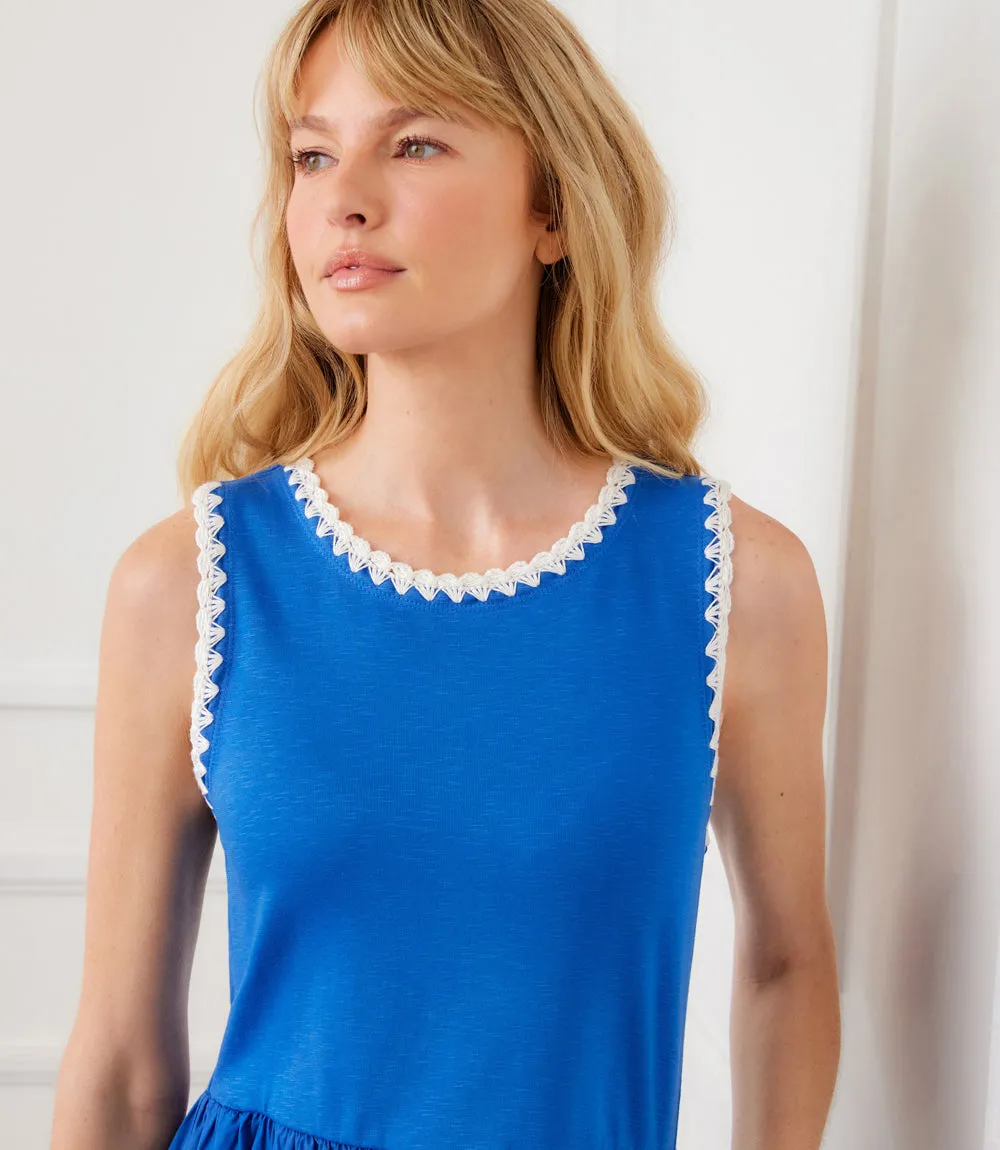 Petite Size Sleeveless Edge Stitch Contrast Midi Dress sold by Karen Kane product image thumbnail 2
