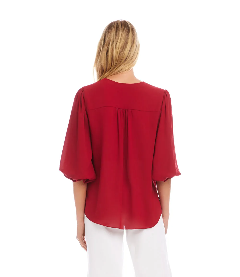 Layered Sleeve Asymmetric Top sold by Karen Kane product image thumbnail 4