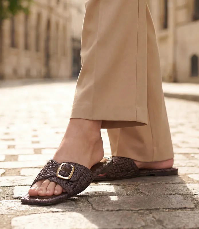 Seychelles Morning Brunch Raffia Buckle Sandals made by Seychelles