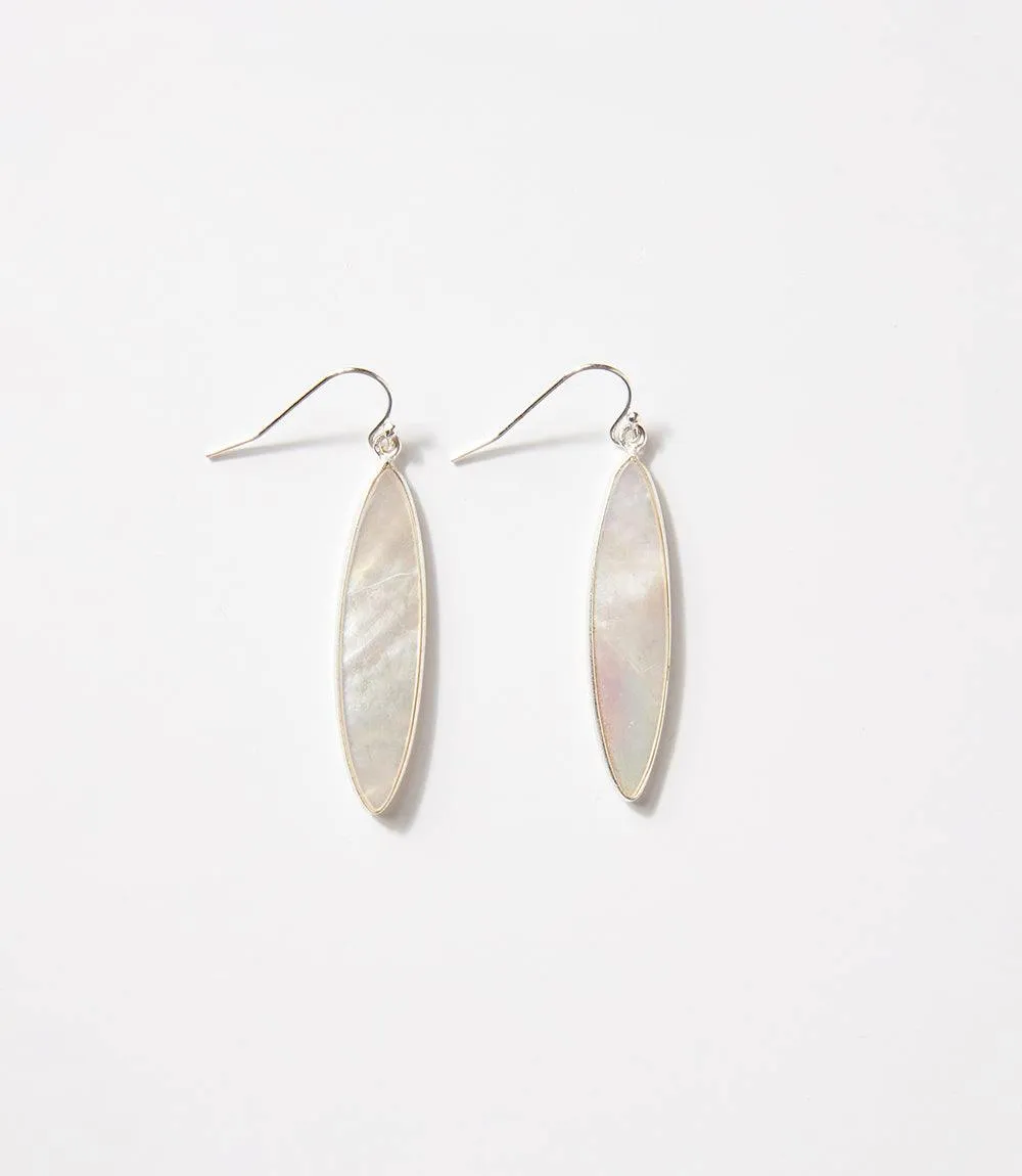 Oval Mother Of Pearl Earrings sold by Karen Kane product image thumbnail 3