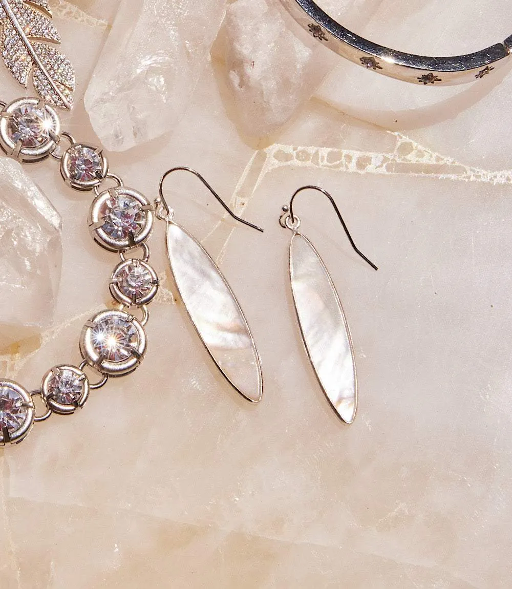 Oval Mother Of Pearl Earrings sold by Karen Kane product image thumbnail 4