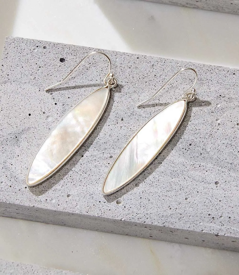 Oval Mother Of Pearl Earrings sold by Karen Kane product image thumbnail 5