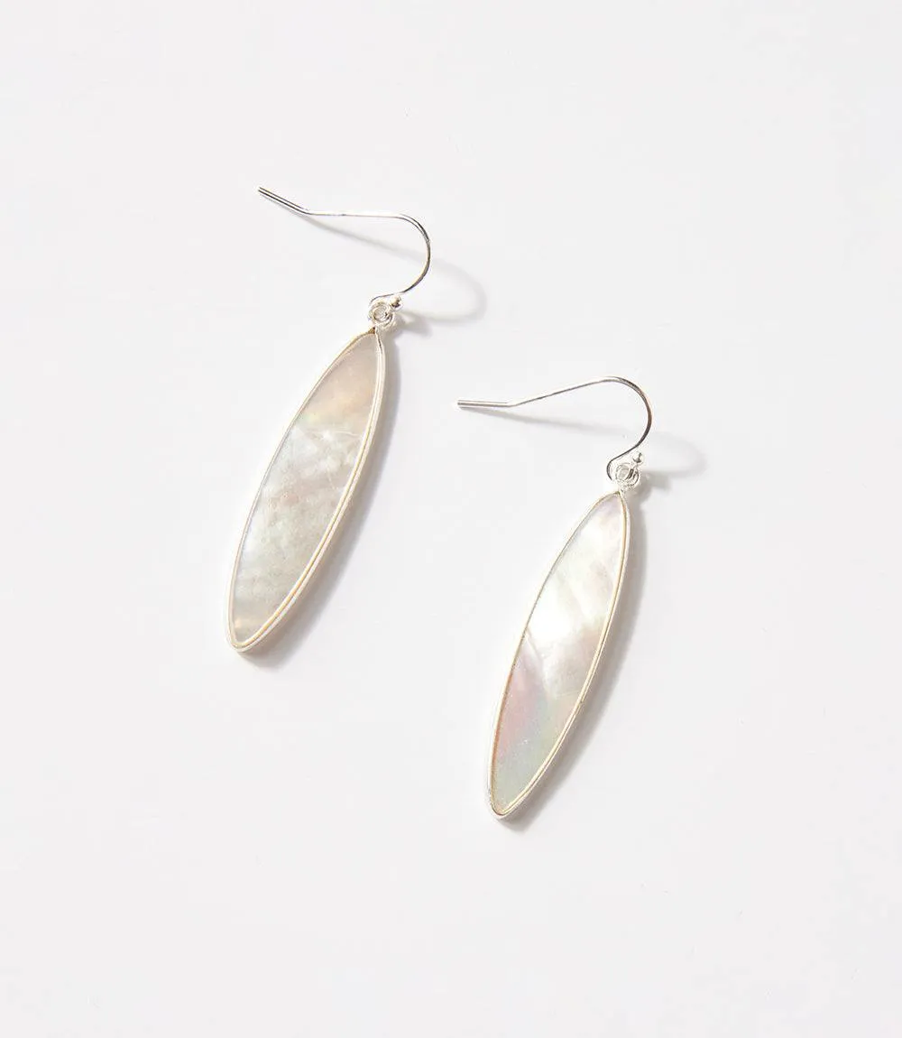 Oval Mother Of Pearl Earrings sold by Karen Kane product image thumbnail 2