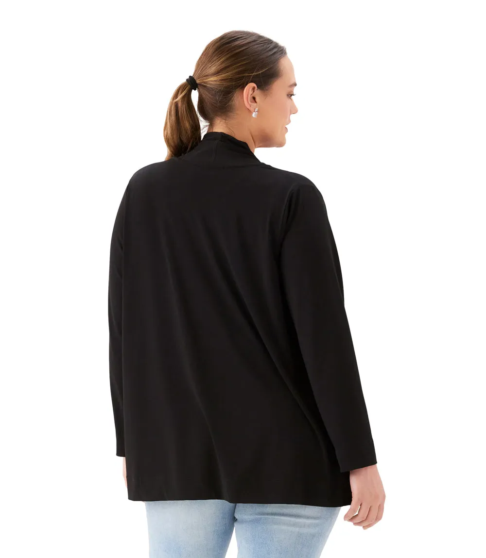 Plus Size Drape Travel Jersey Cardigan sold by Karen Kane product image thumbnail 4
