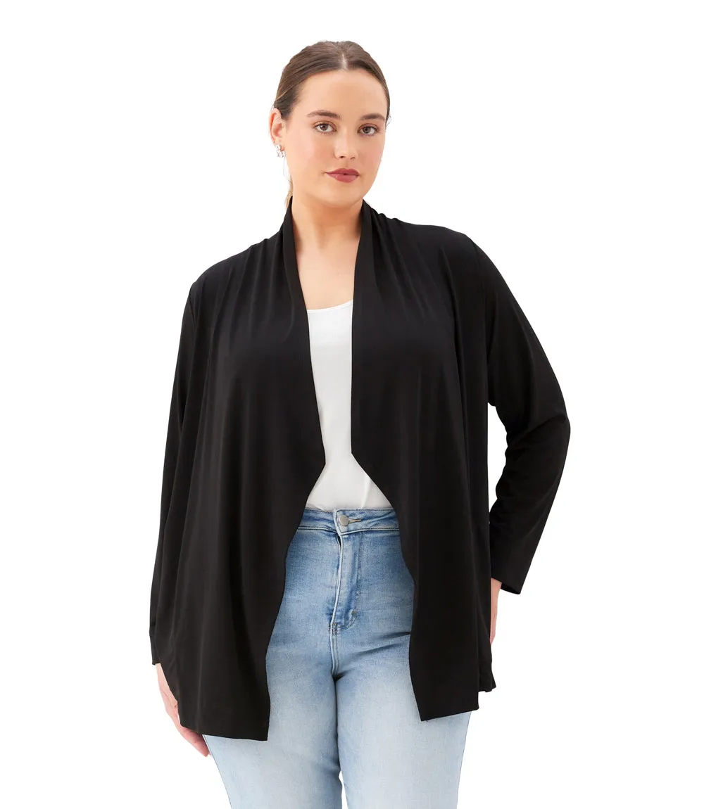 Plus Size Drape Travel Jersey Cardigan sold by Karen Kane product image thumbnail 2