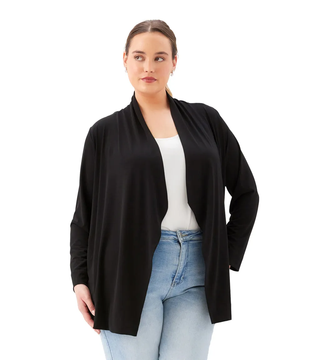Plus Size Drape Travel Jersey Cardigan sold by Karen Kane product image thumbnail 3