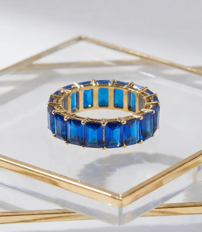 Baguette Gemstone Ring made by Karen Kane