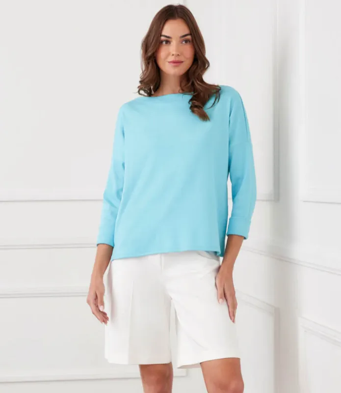 Ribbed Boatneck Top made by Karen Kane
