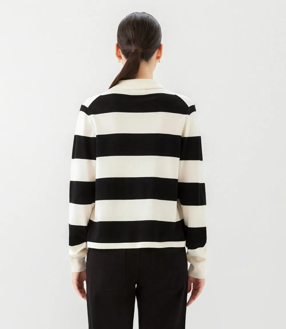 Game Day Collared Stripe Sweater sold by Karen Kane product image thumbnail 5