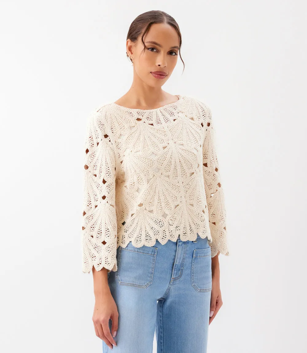 Flare Sleeve Crochet Top sold by Karen Kane product image thumbnail 4