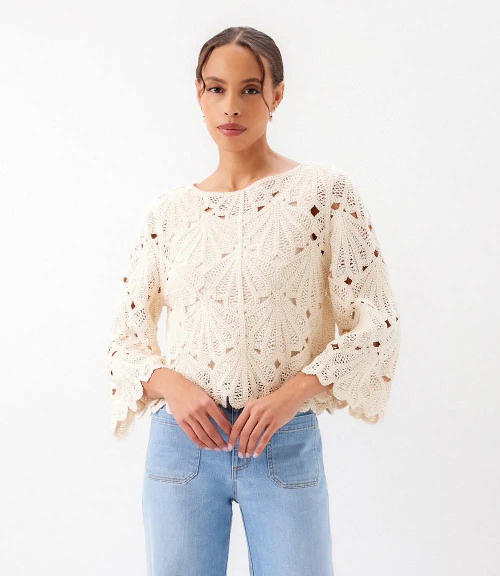 Flare Sleeve Crochet Top sold by Karen Kane product image thumbnail 3