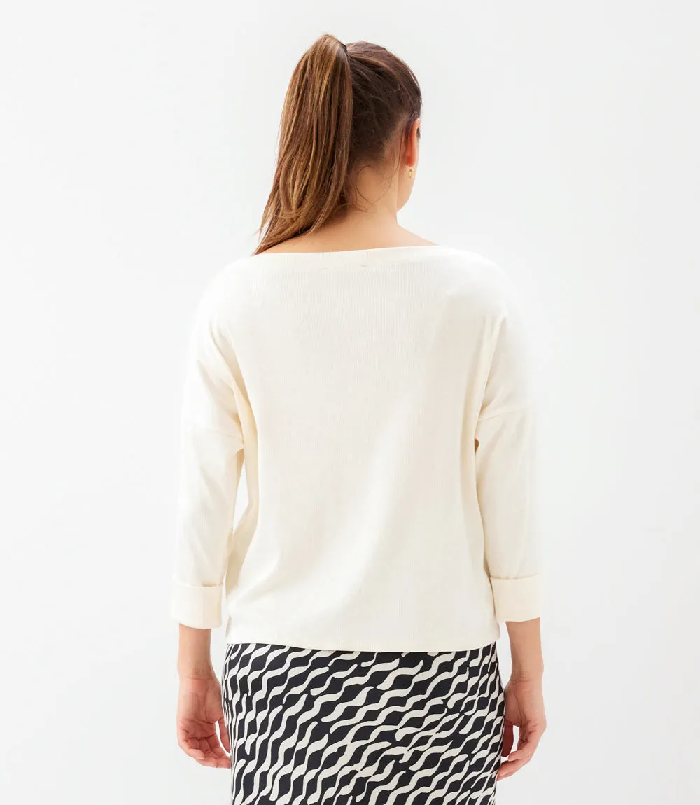 Ribbed Boatneck Top sold by Karen Kane product image thumbnail 4