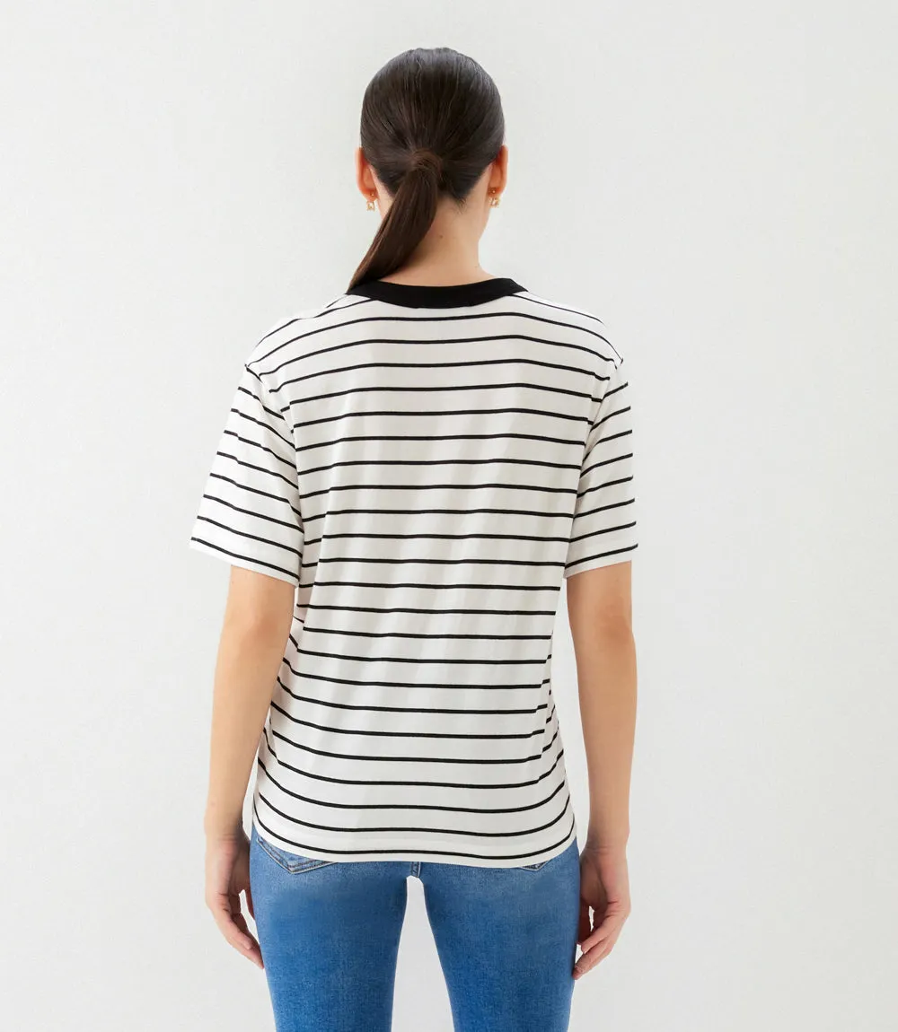 Petite Size Stripe Short Sleeve Top sold by Karen Kane product image thumbnail 4