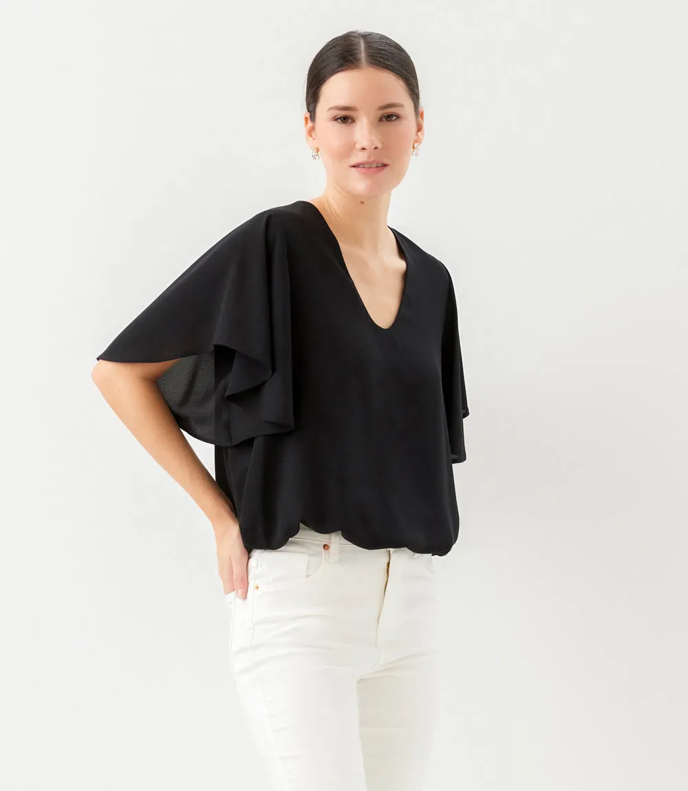 Flutter Sleeve V-Neck Top sold by Karen Kane product image thumbnail 5