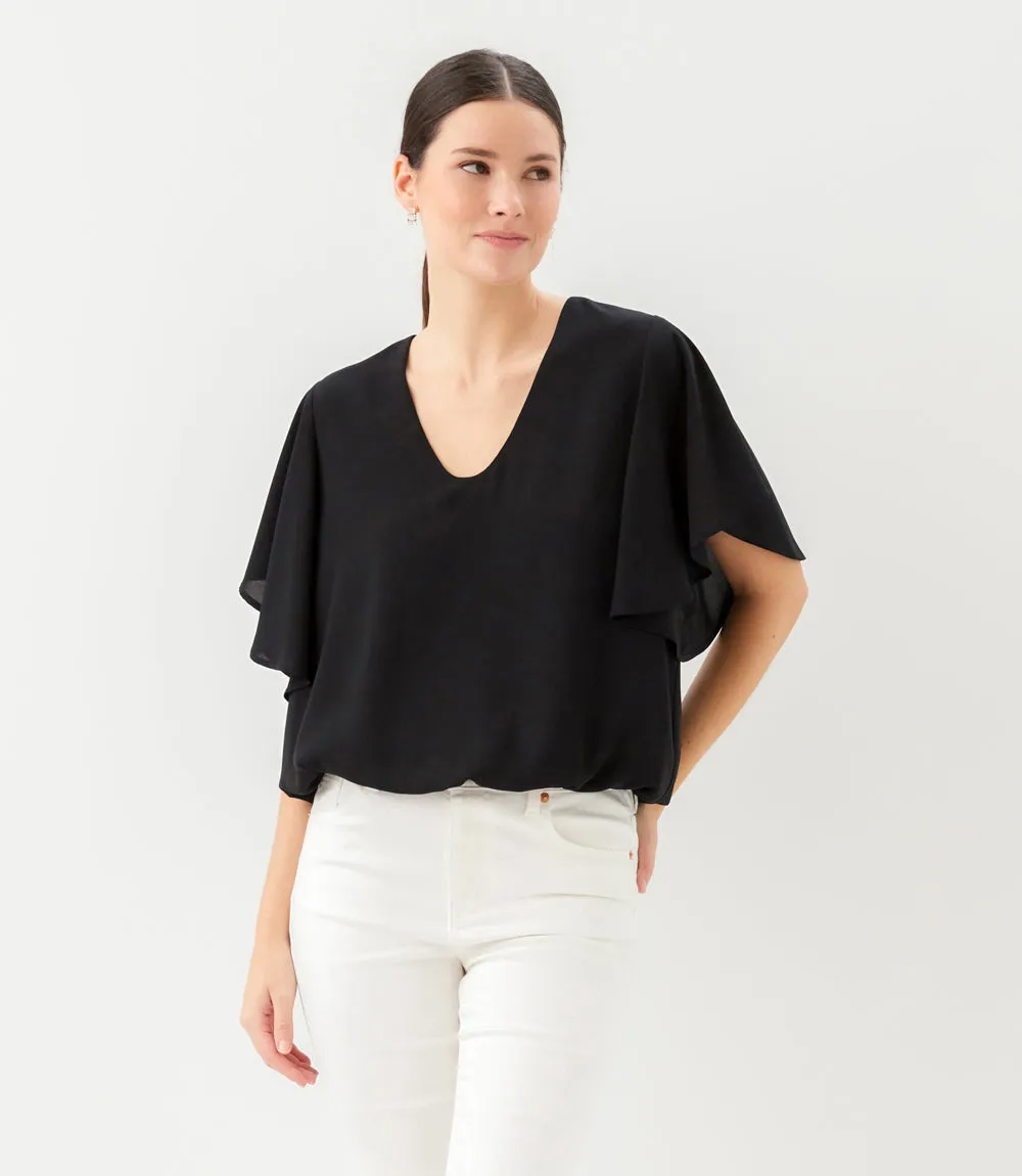 Flutter Sleeve V-Neck Top sold by Karen Kane product image thumbnail 3