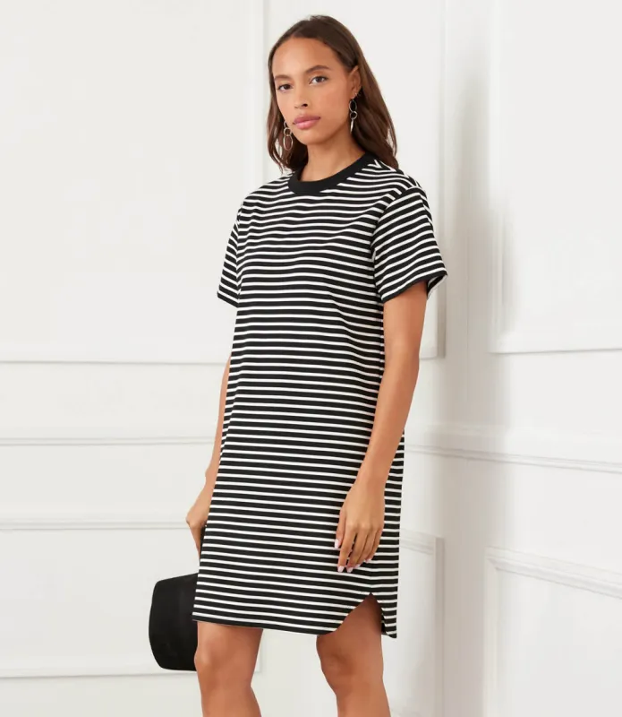 Stripe Short Sleeve Dress made by Karen Kane