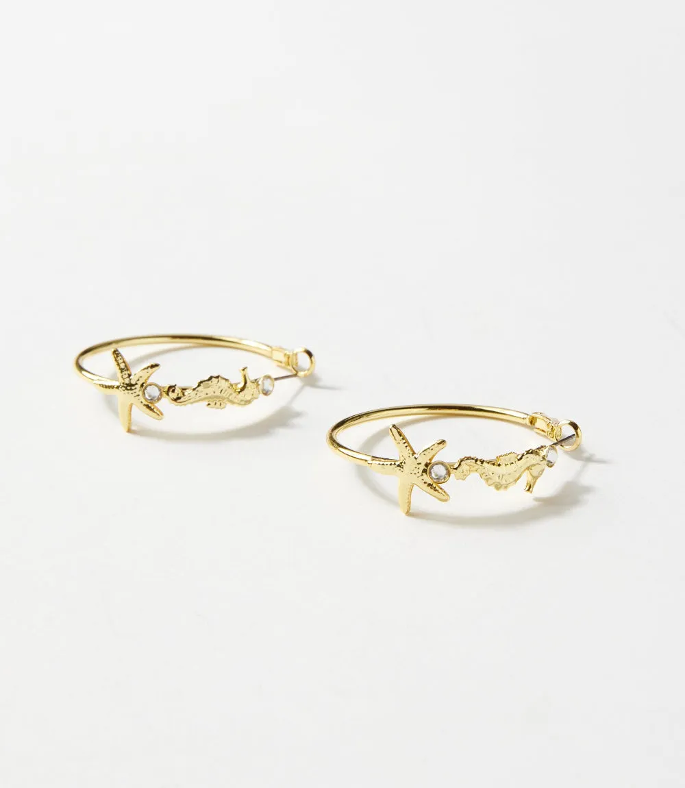 Starfish Hoop Earrings sold by Karen Kane product image thumbnail 2