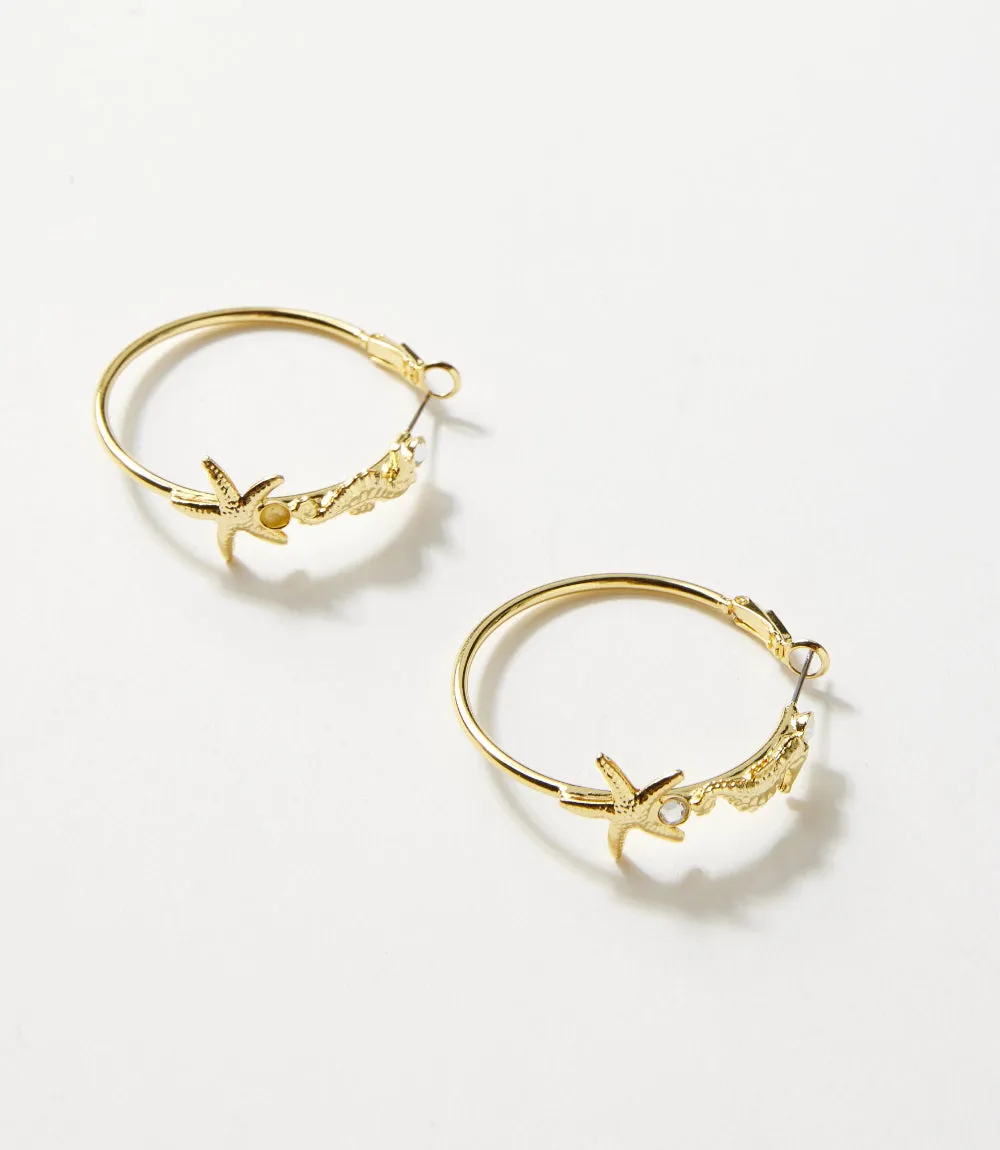 Starfish Hoop Earrings sold by Karen Kane product image thumbnail 3