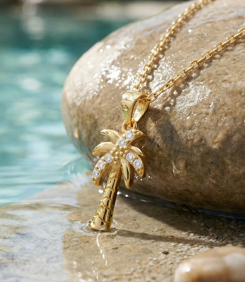 Pavé Palm Charm Necklace sold by Karen Kane product image thumbnail 3