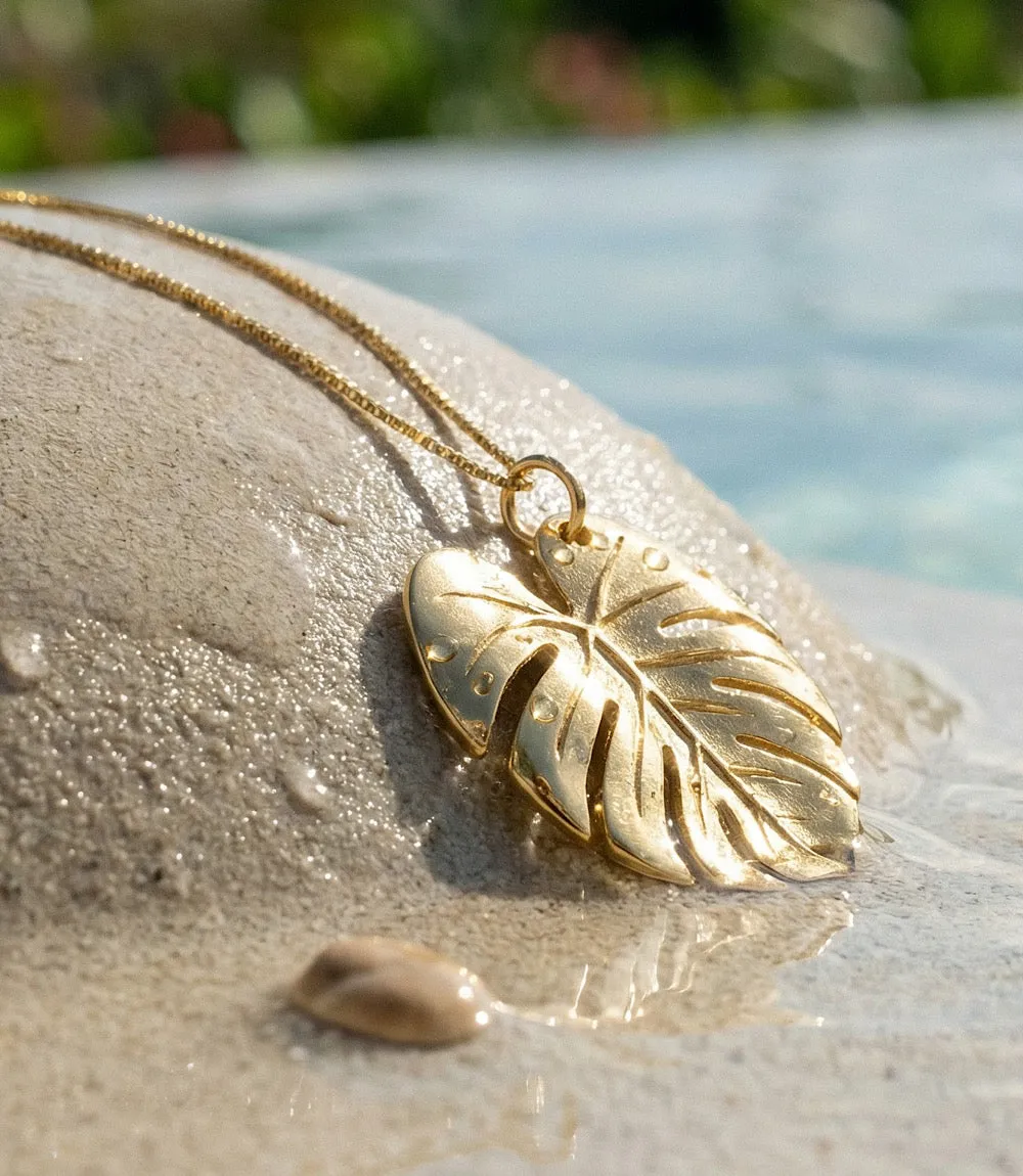 Tropical Leaf Charm Necklace sold by Karen Kane product image thumbnail 3
