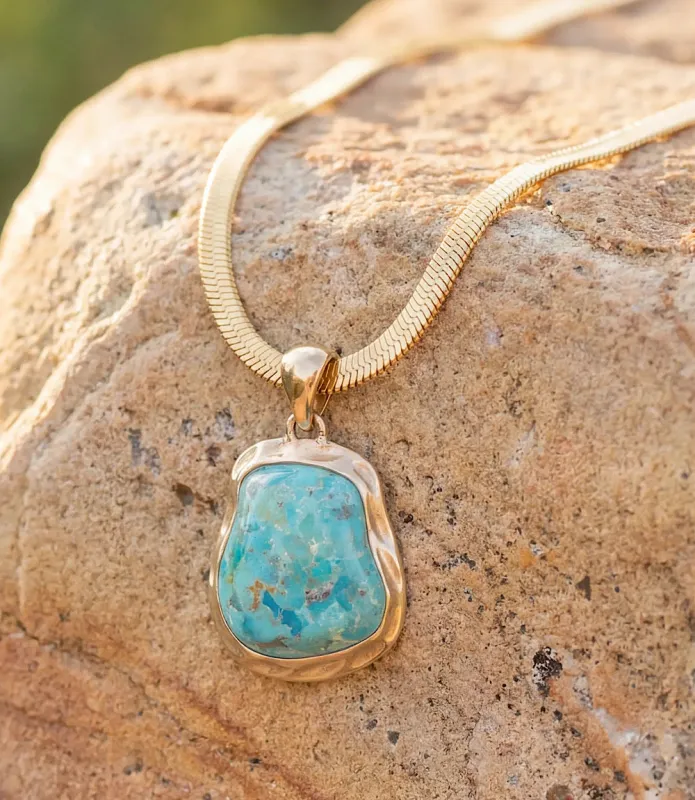 Turquoise Pendant Necklace made by Karen Kane