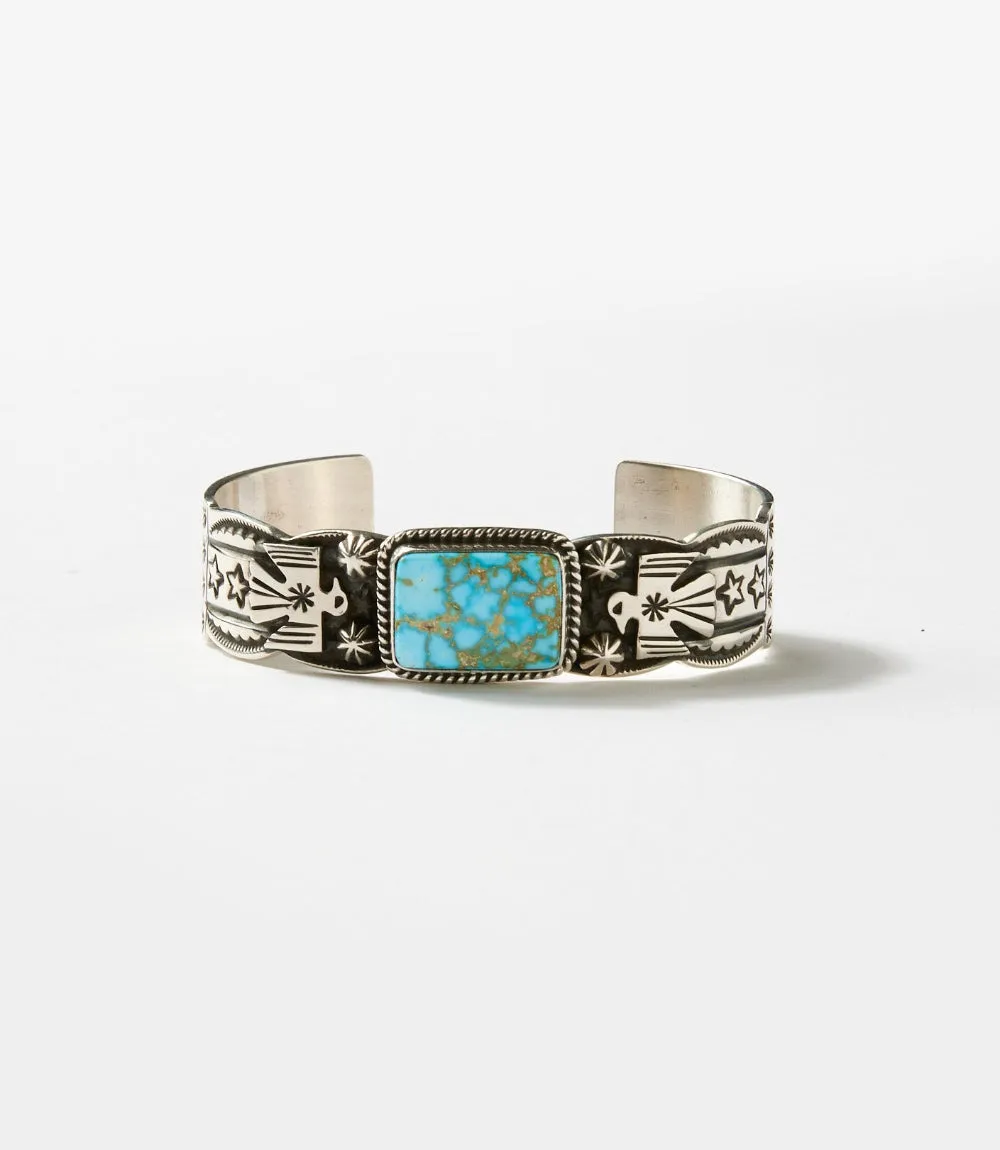 Natural Kingman Turquoise Thunderbird Bracelet sold by Karen Kane product image thumbnail 5