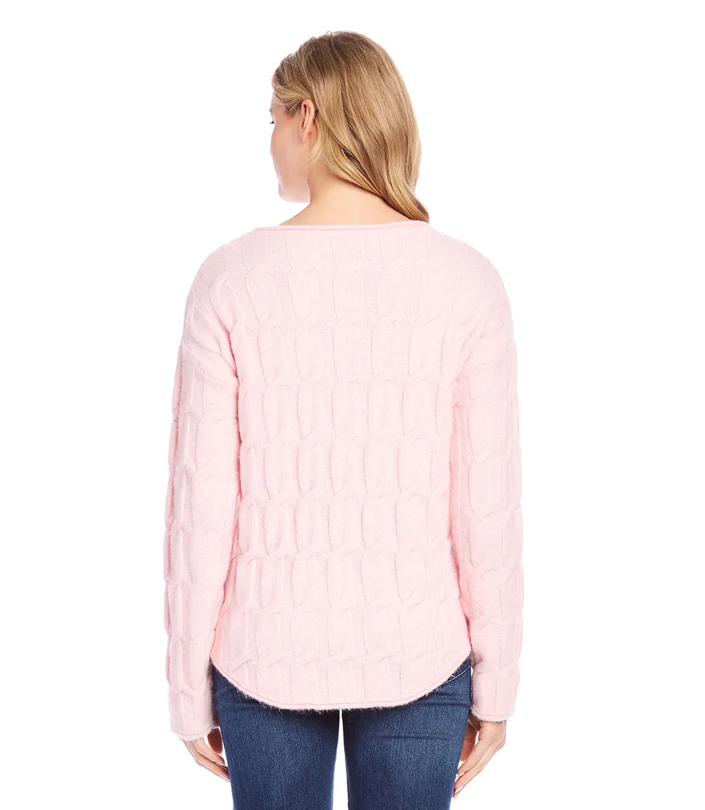 Cable Shirttail Sweater sold by Karen Kane product image thumbnail 4