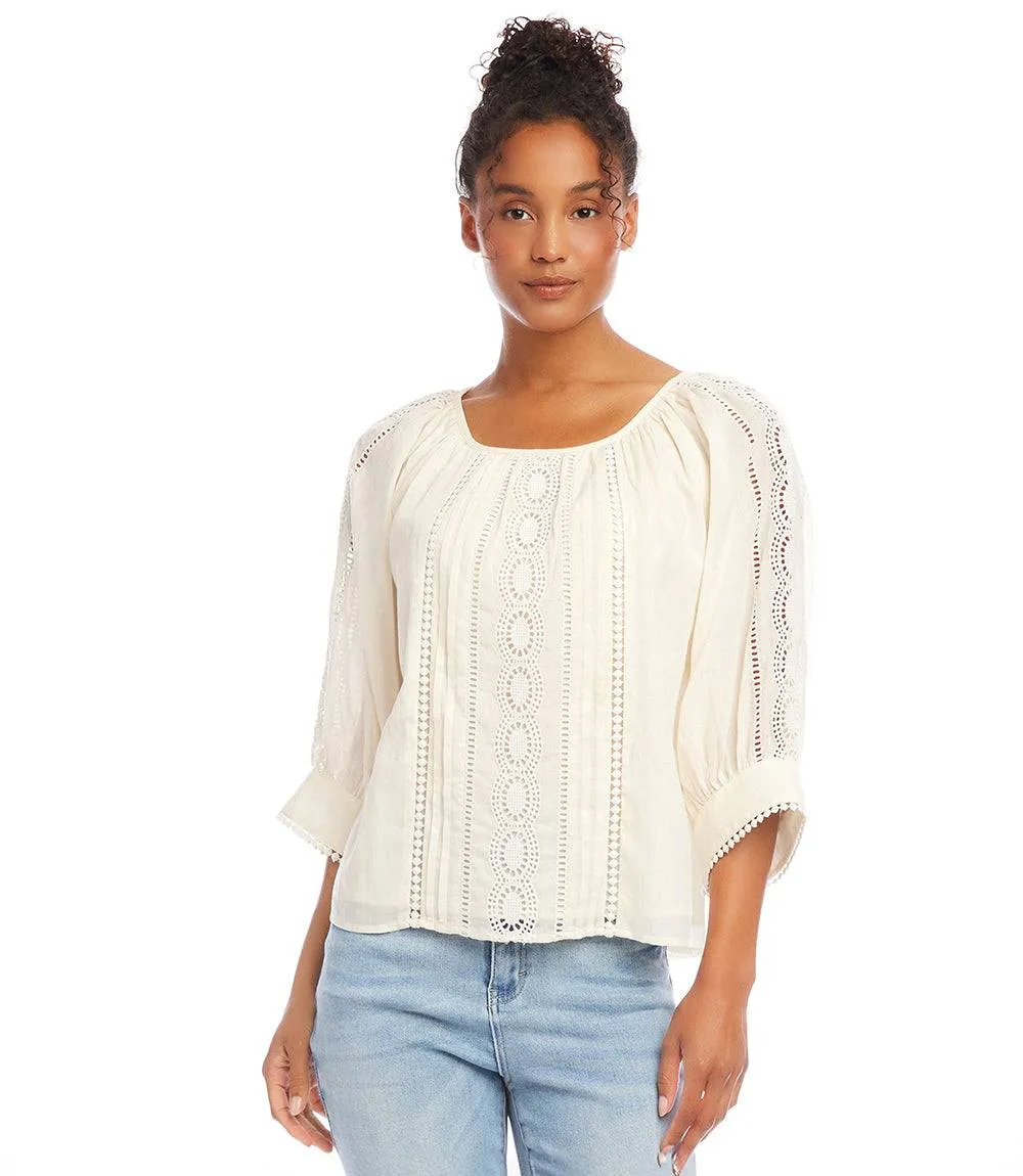 Lace Inset Top sold by Karen Kane product image thumbnail 2
