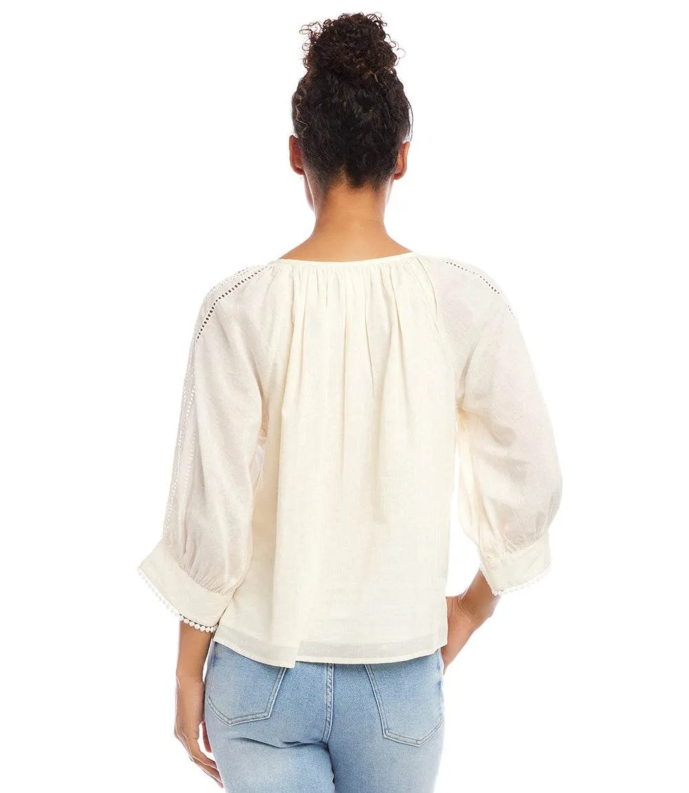 Lace Inset Top sold by Karen Kane product image thumbnail 4