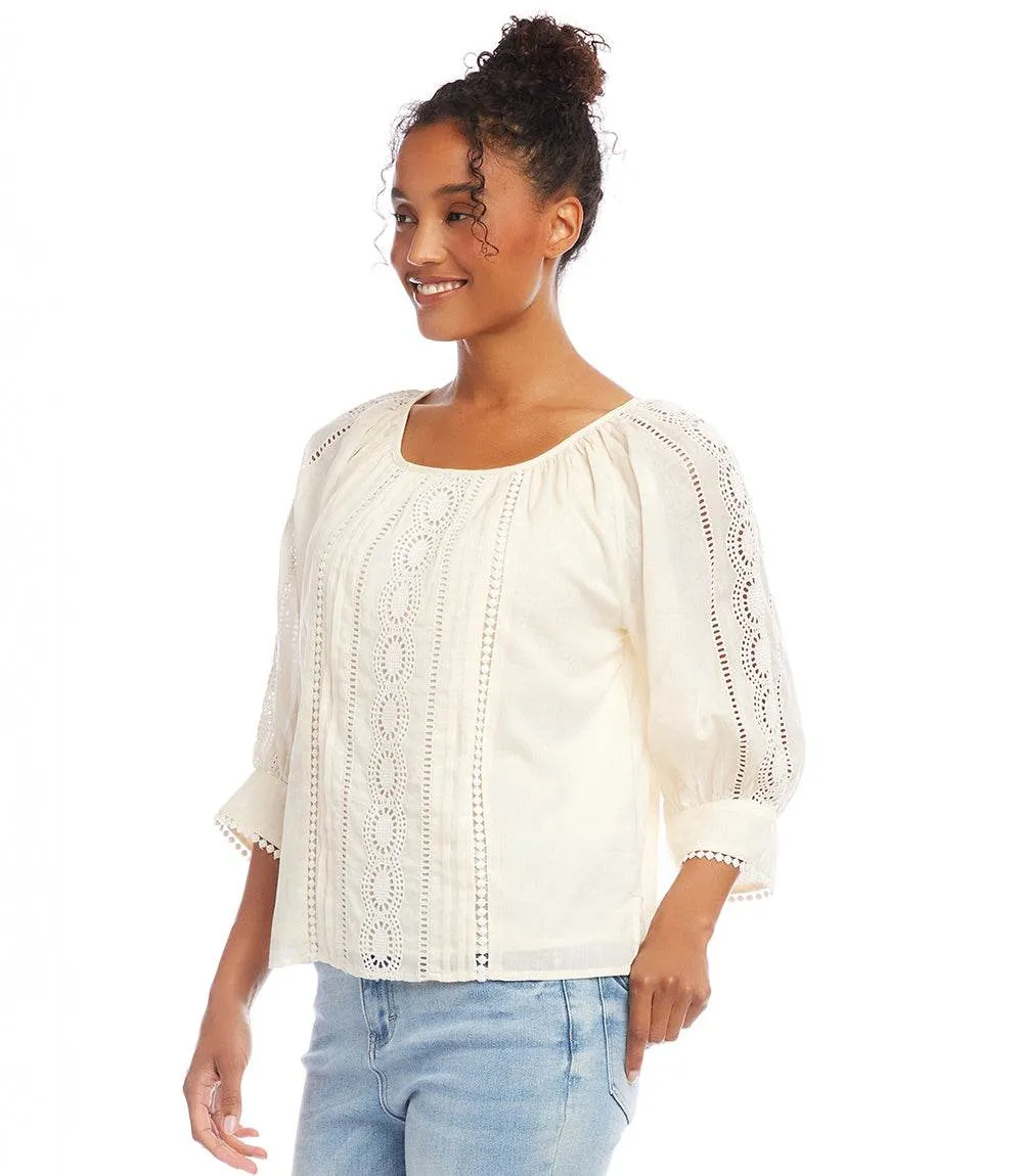 Lace Inset Top sold by Karen Kane product image thumbnail 3