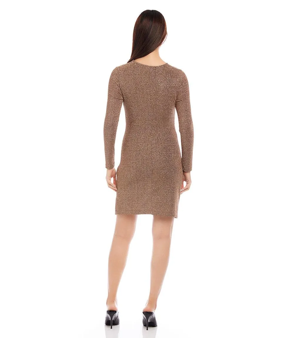 Long Sleeve Shirred Metallic Dress sold by Karen Kane product image thumbnail 5