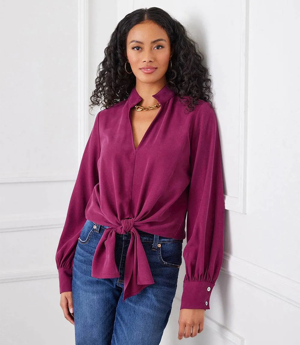Tie-Front Top sold by Karen Kane