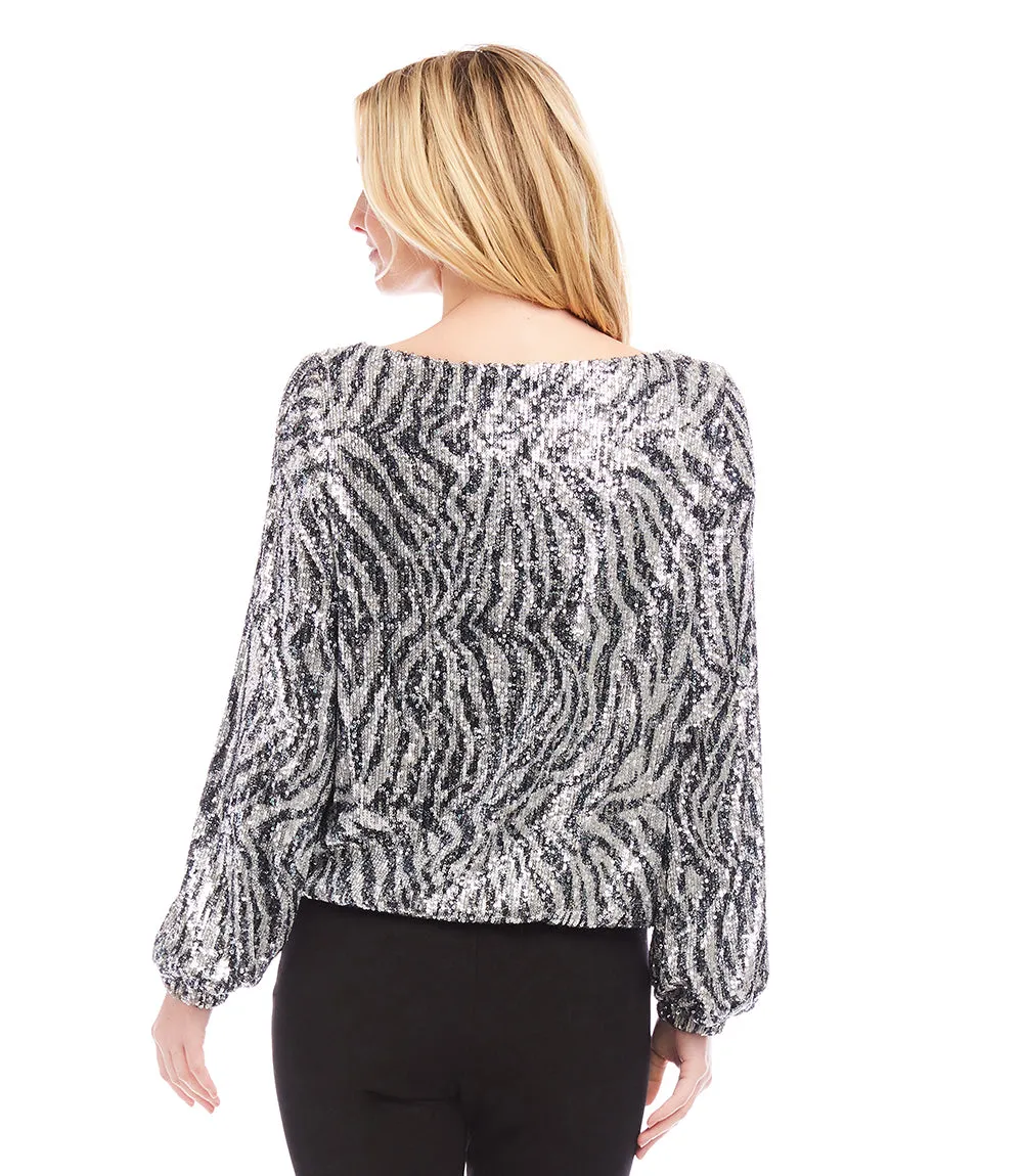 Sequin Boatneck Top sold by Karen Kane product image thumbnail 4
