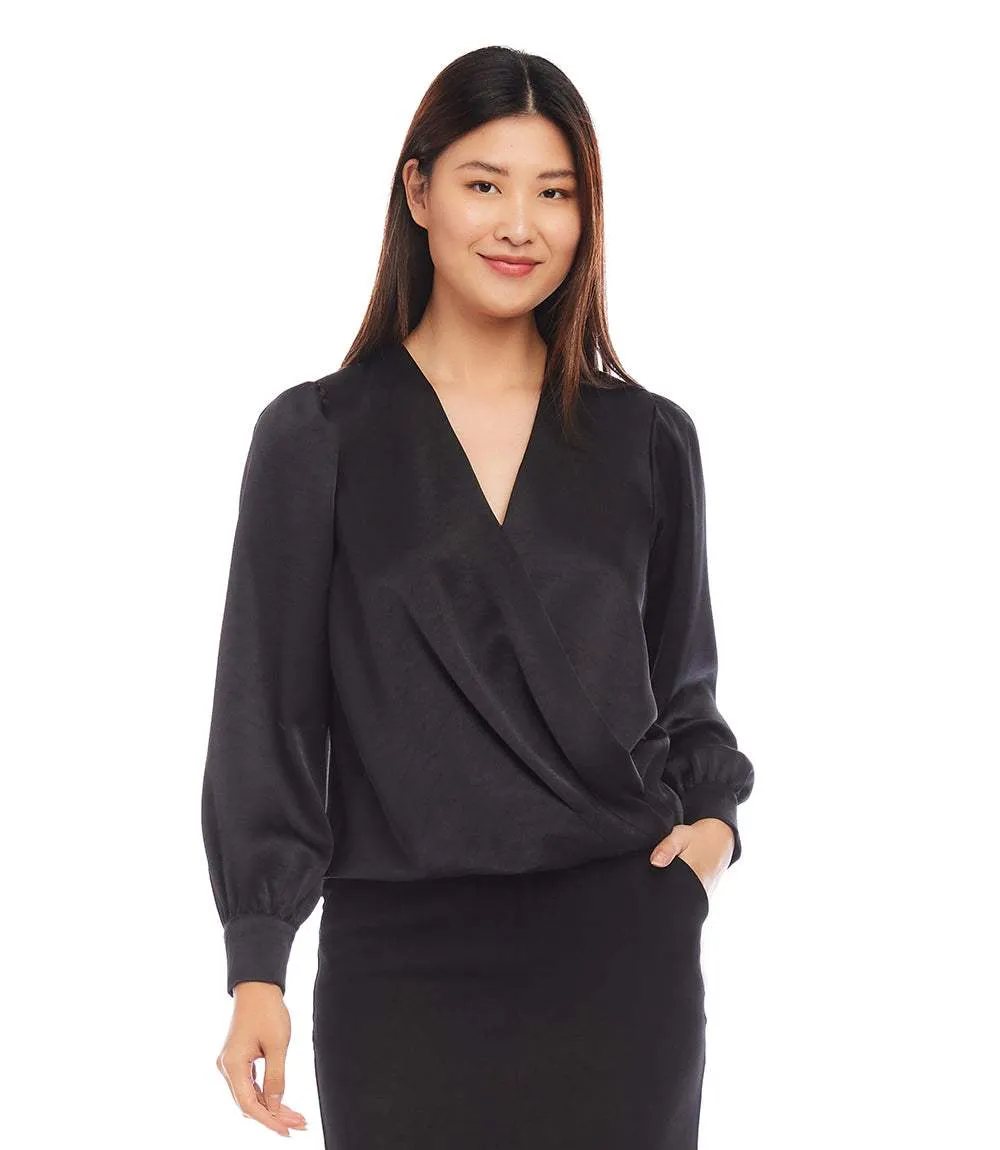 Drape Front Satin Top sold by Karen Kane product image thumbnail 2