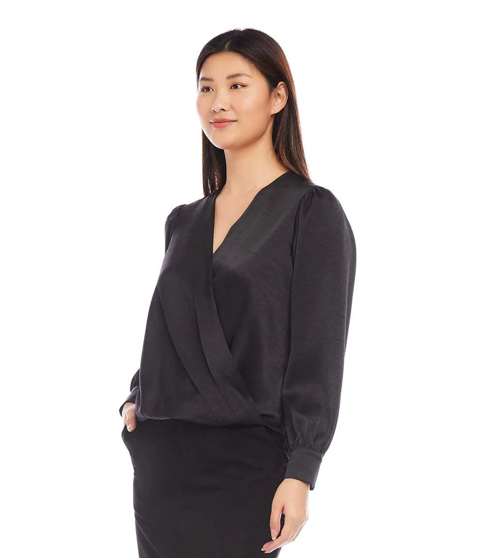 Drape Front Satin Top sold by Karen Kane product image thumbnail 3