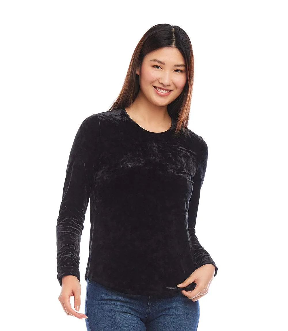 Shirred Sleeve Velvet Top sold by Karen Kane product image thumbnail 2