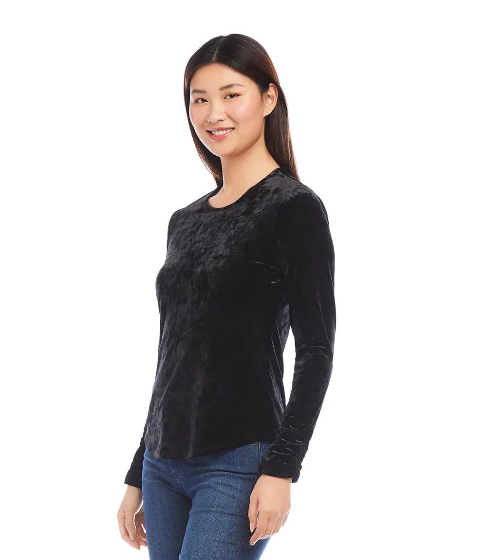 Shirred Sleeve Velvet Top sold by Karen Kane product image thumbnail 3