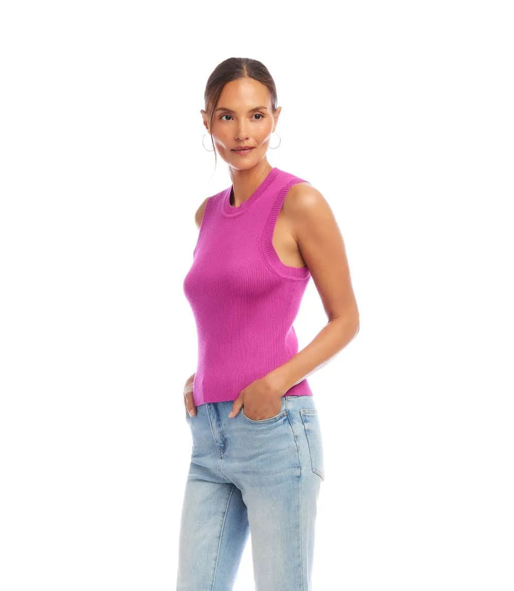 Sleeveless Ribbed Sweater Tank sold by Karen Kane product image thumbnail 2