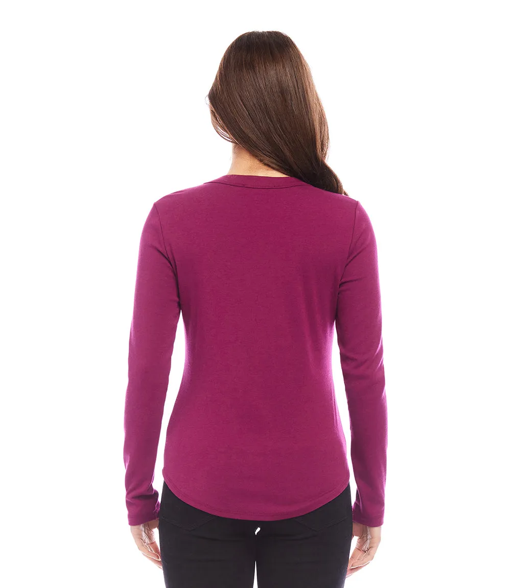 Long Sleeve Crew Neck Tee sold by Karen Kane product image thumbnail 4