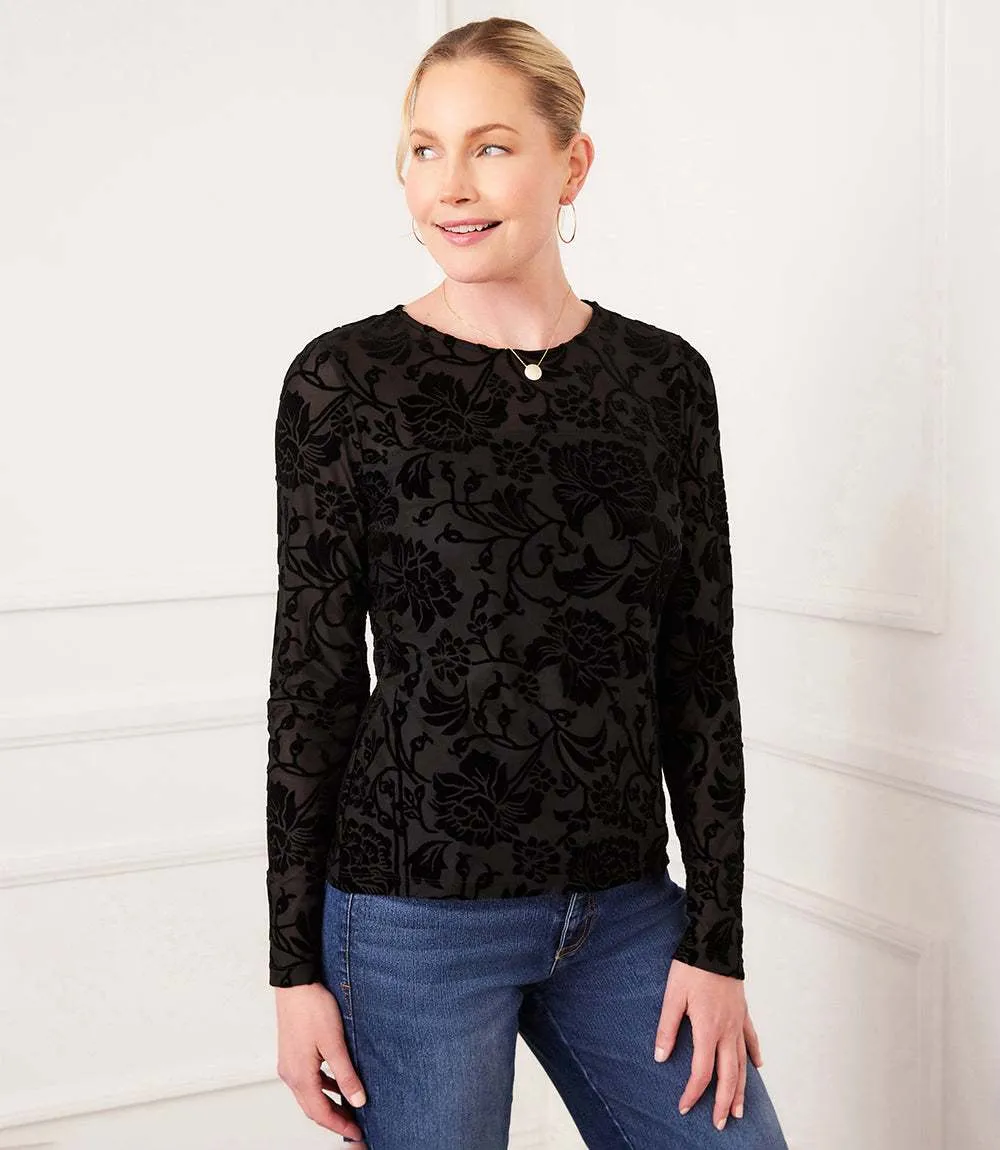 Velvet Burnout Top sold by Karen Kane product image thumbnail 2